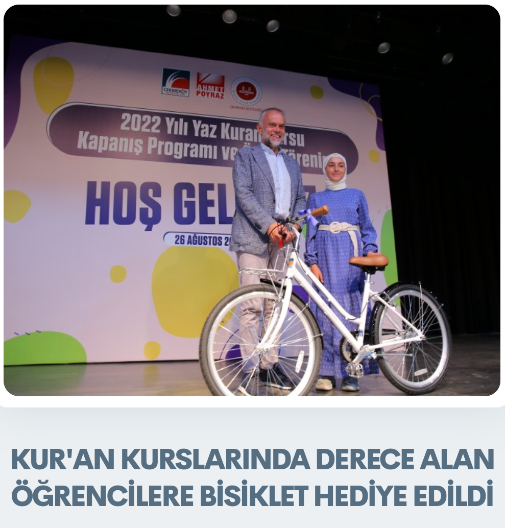 kur-an-kurslarinda-derece-alan-oegrencilere-bisiklet-hediye-edildi