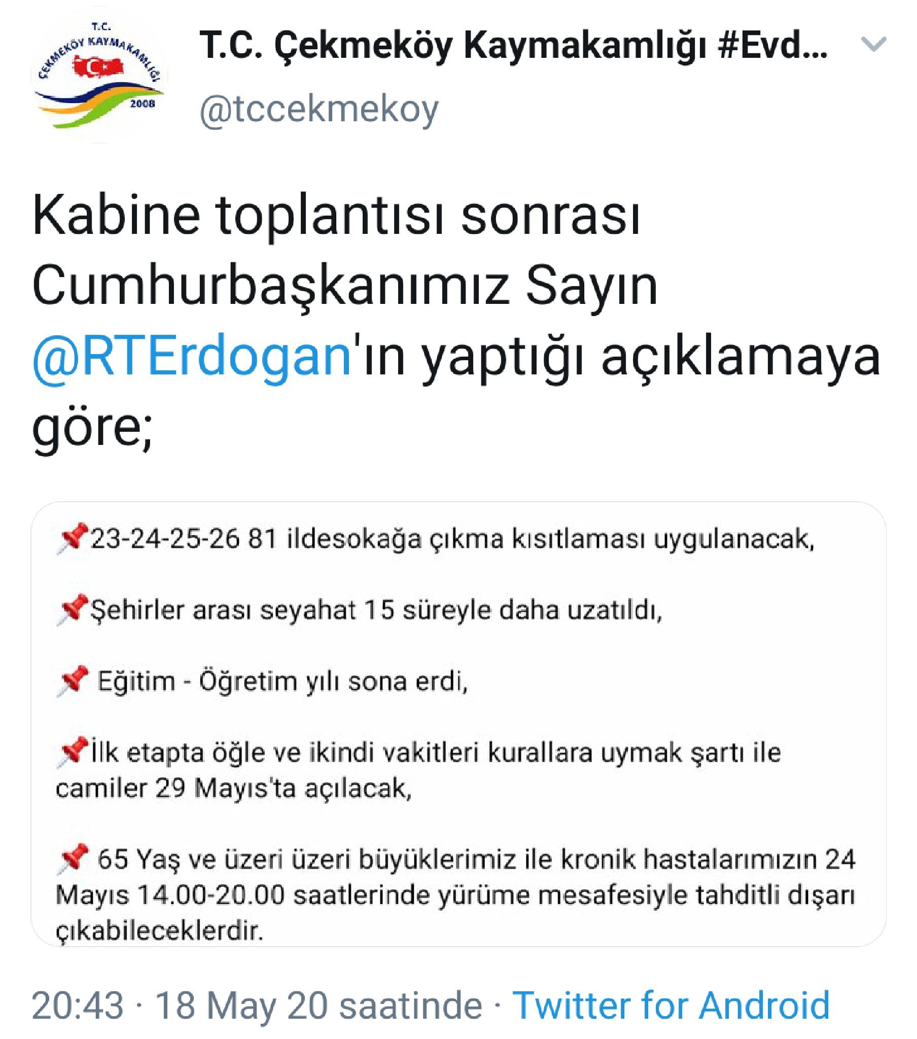 Bayramda 4 gün sokağa çıkma yasağı uygulanacak....